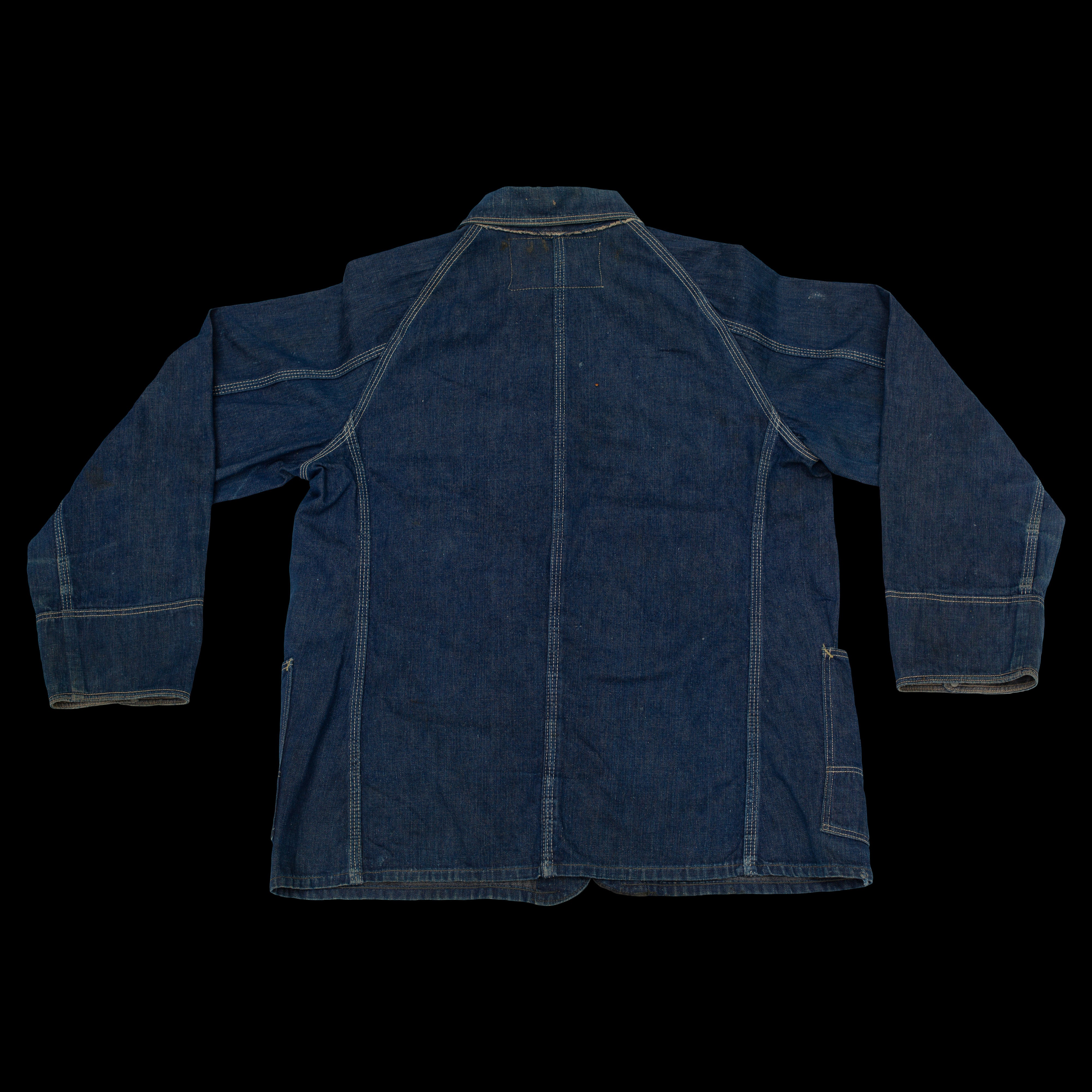 Vintage 1930s N&W Denim Chin Strap Chore Jacket