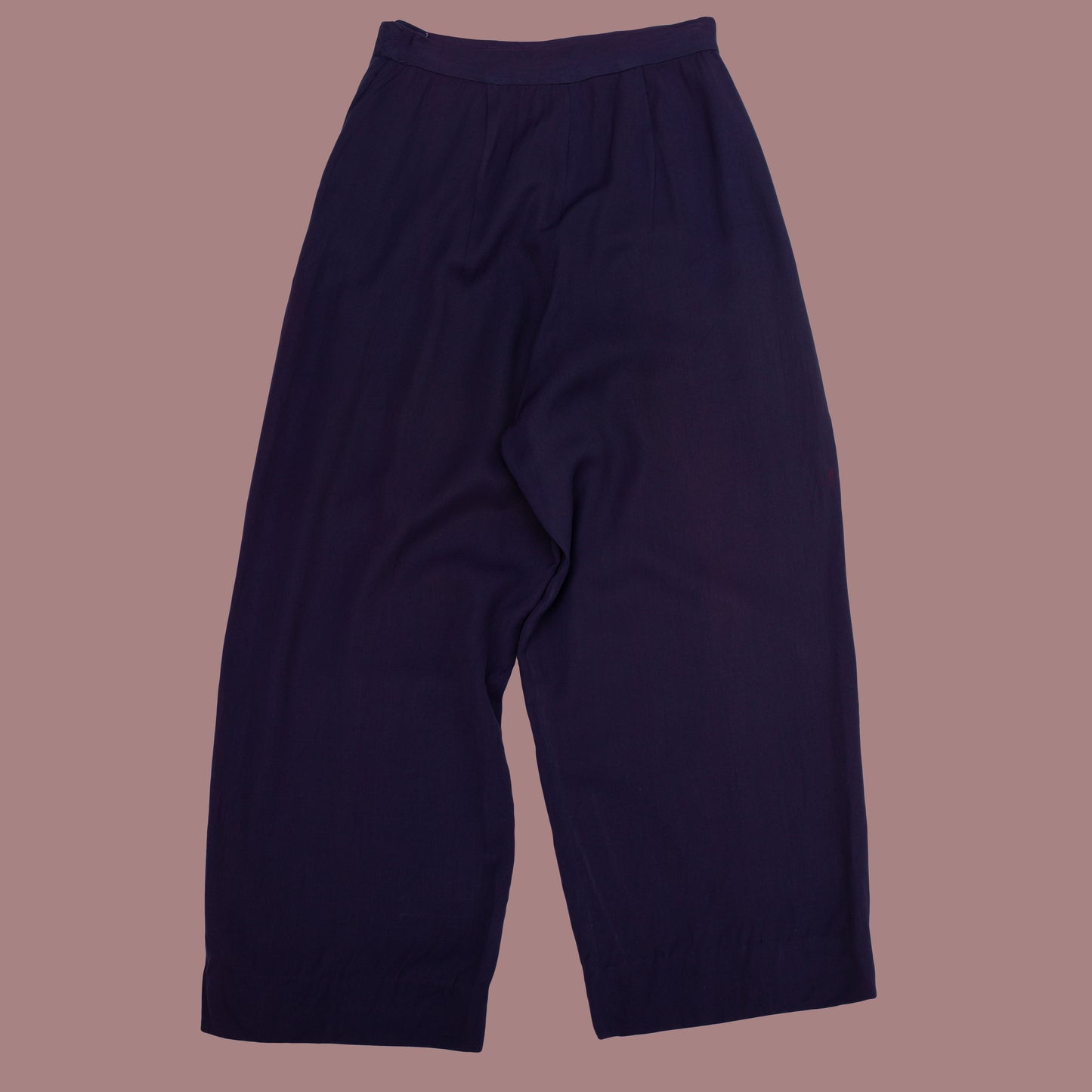 Vintage 1940s Navy Blue Rayon Pants 25 Waist