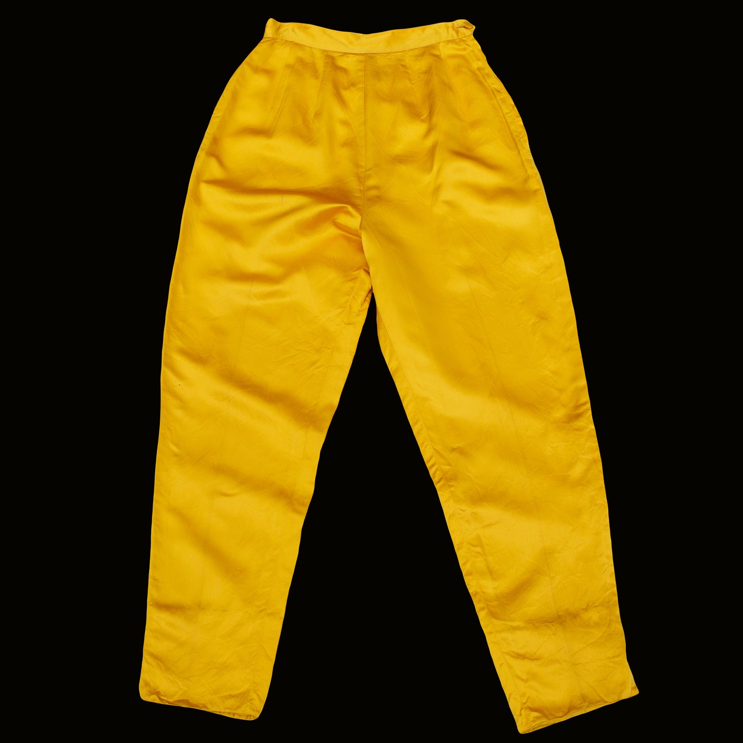 Vintage 1960s Yellow Floral Silk Brocade Jacket + Pant Set