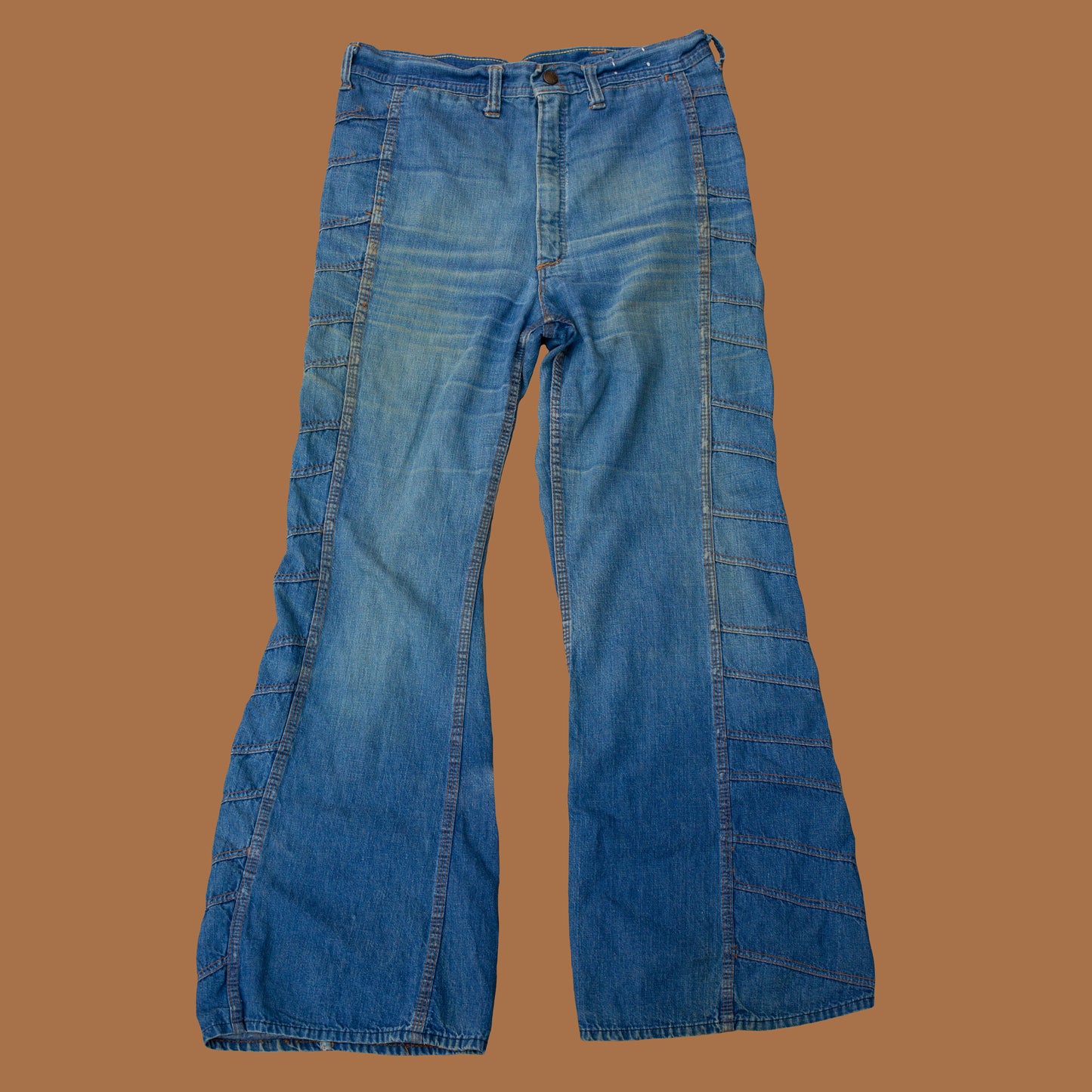 Vintage 1970s Patchwork Bell Bottom Jeans