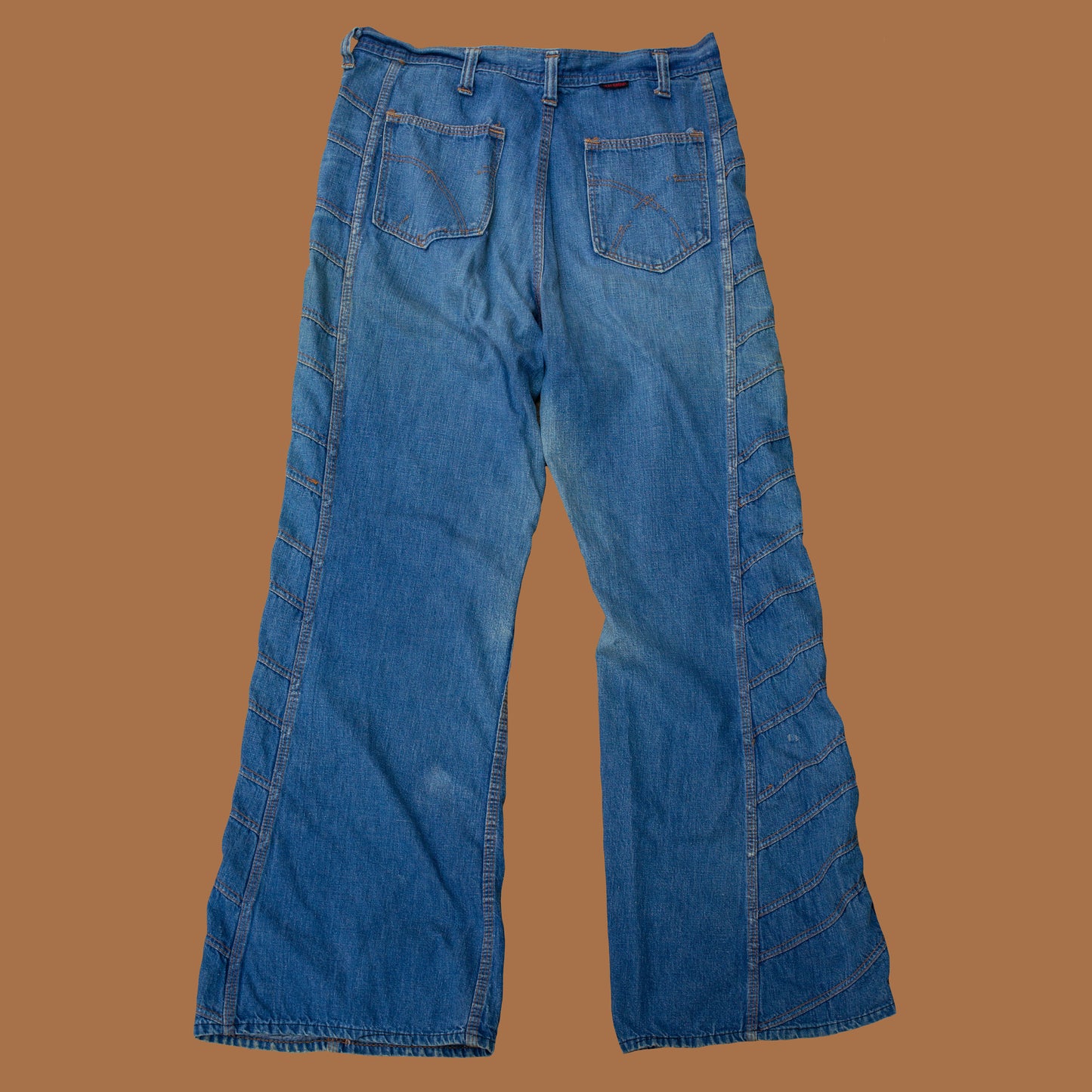 Vintage 1970s Patchwork Bell Bottom Jeans