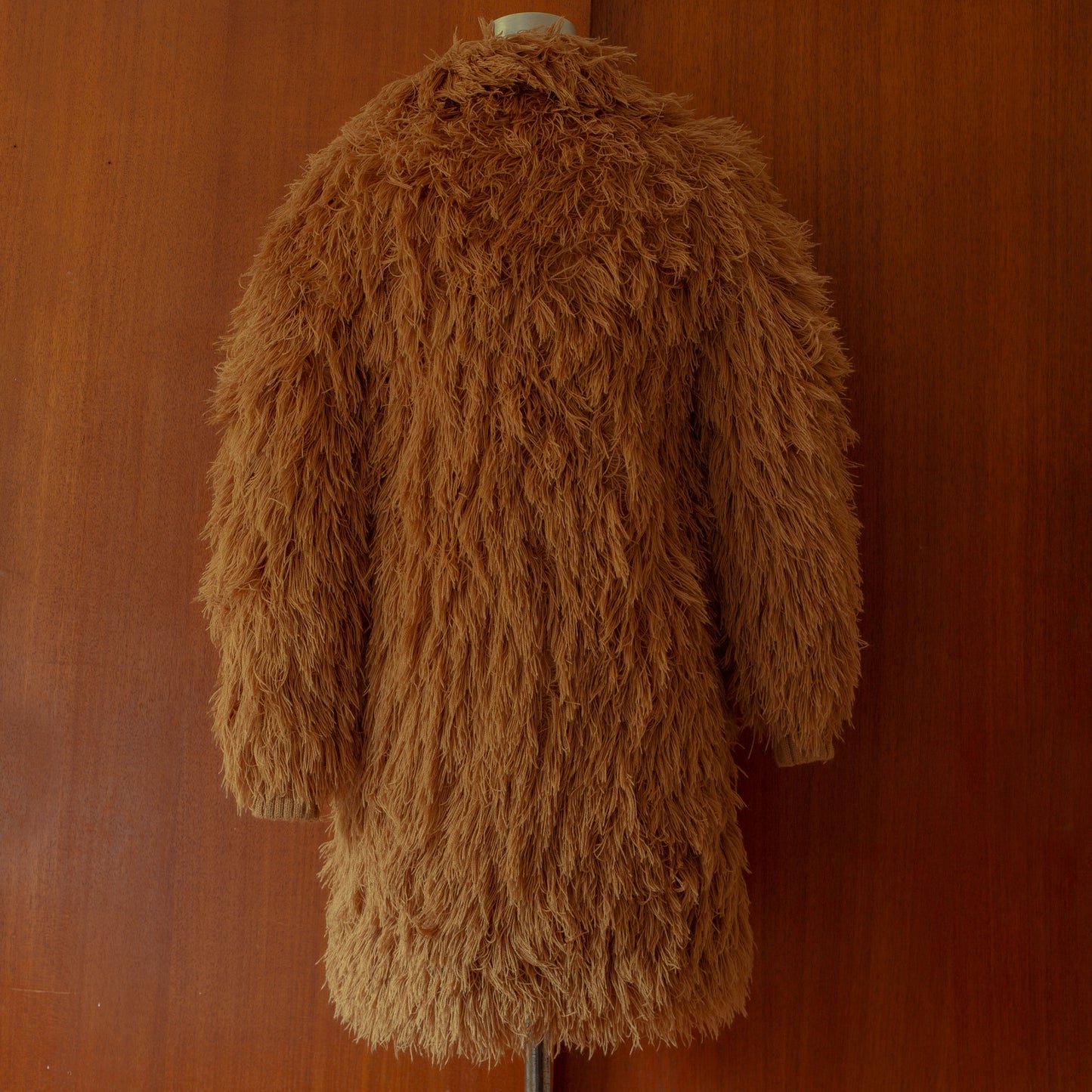 Vintage 1970s Brown Shag Yarn Jacket