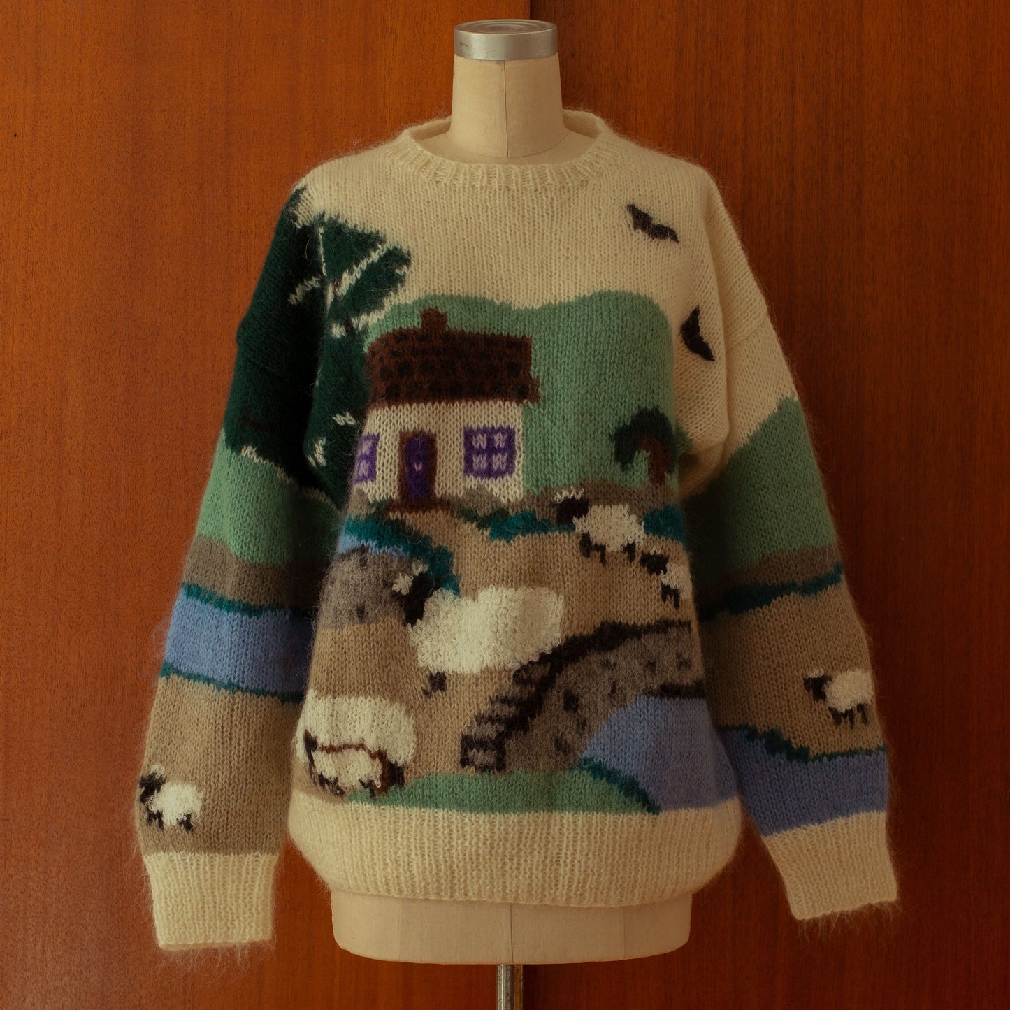 Vintage 1980s Mohair Sheep Sweater