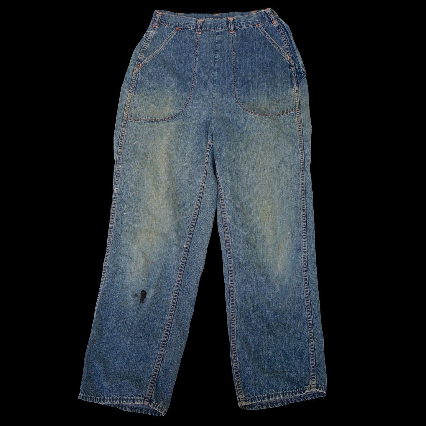 Vintage 1940s Side Zip Jeans Cone Denim