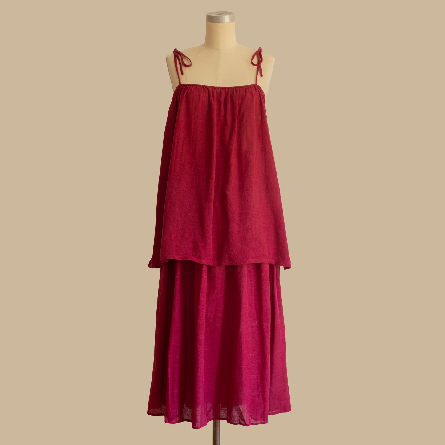 Vintage 1970s Saint Laurent Rive Gauche Cotton Gauze Skirt + Blouse Set