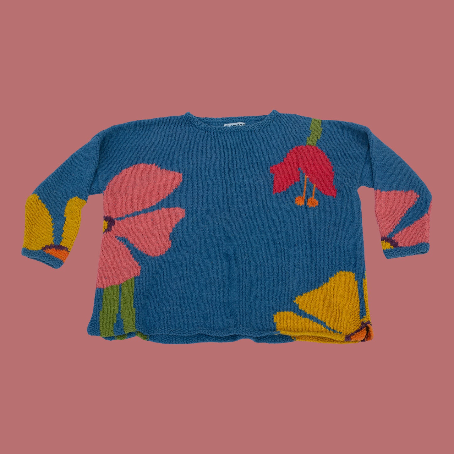 Vintage 1990s Chunky Flower Sweater