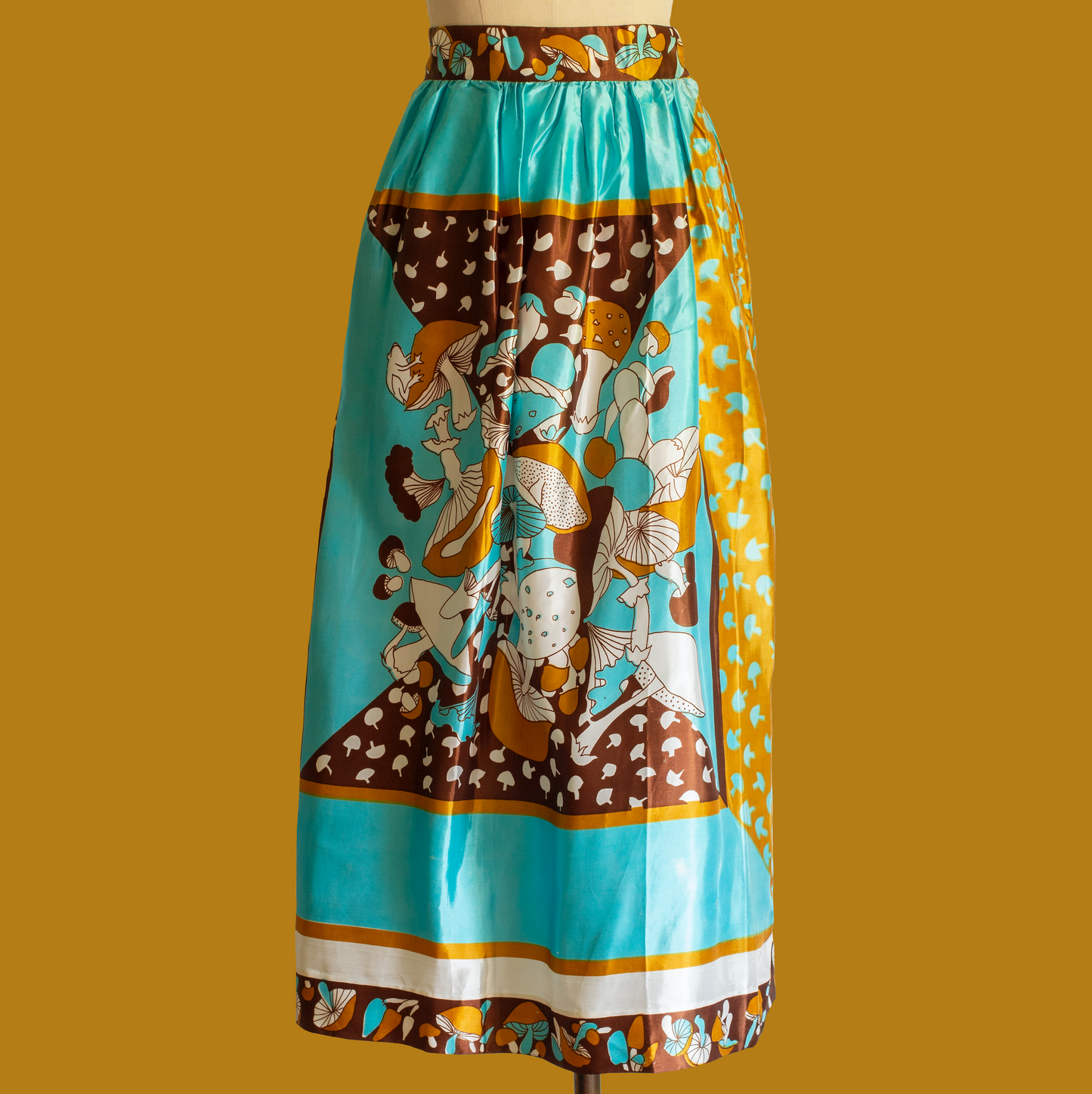 Vintage 1960s Satin Mushroom Skirt
