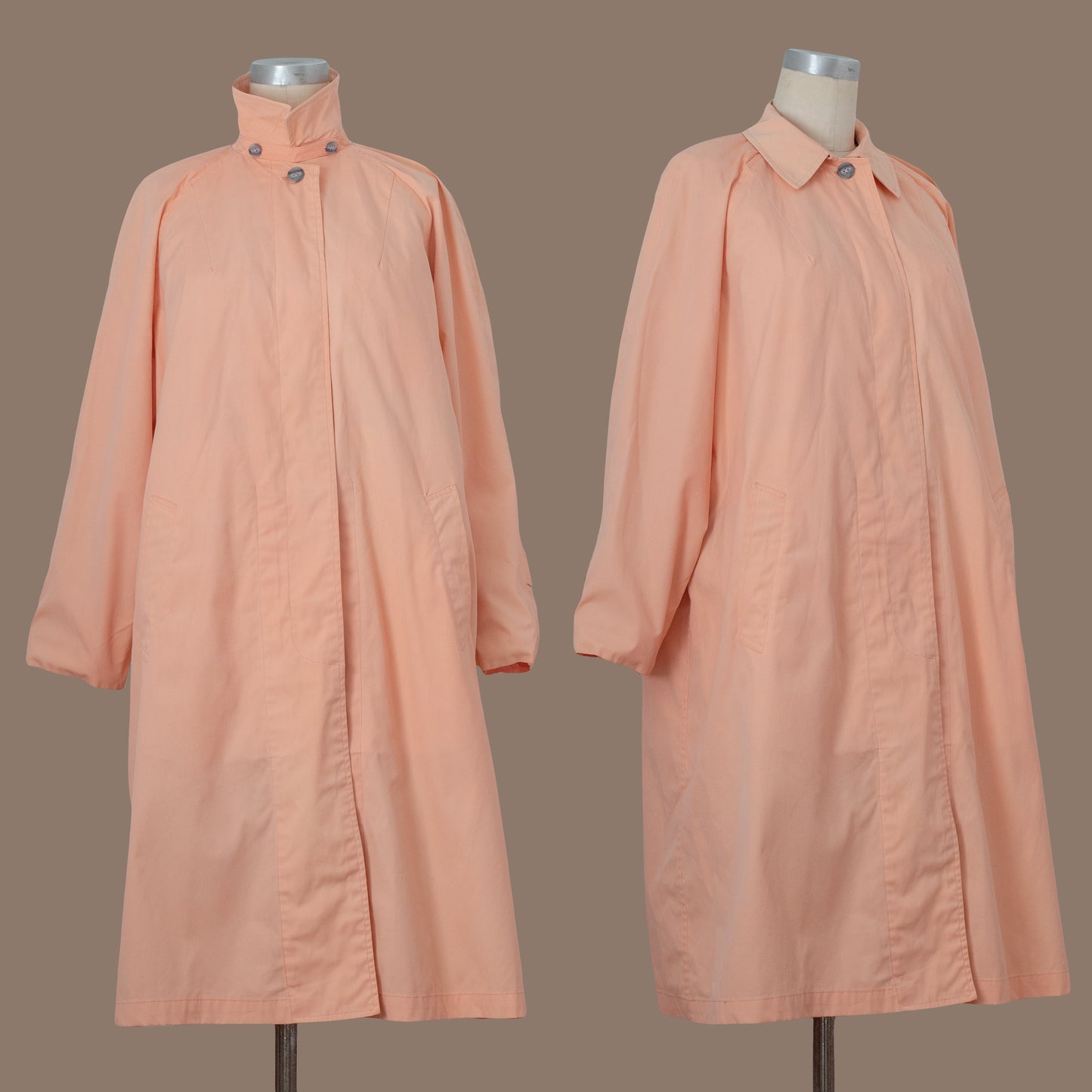 Vintage 1940s Pink Cotton Trench Coat