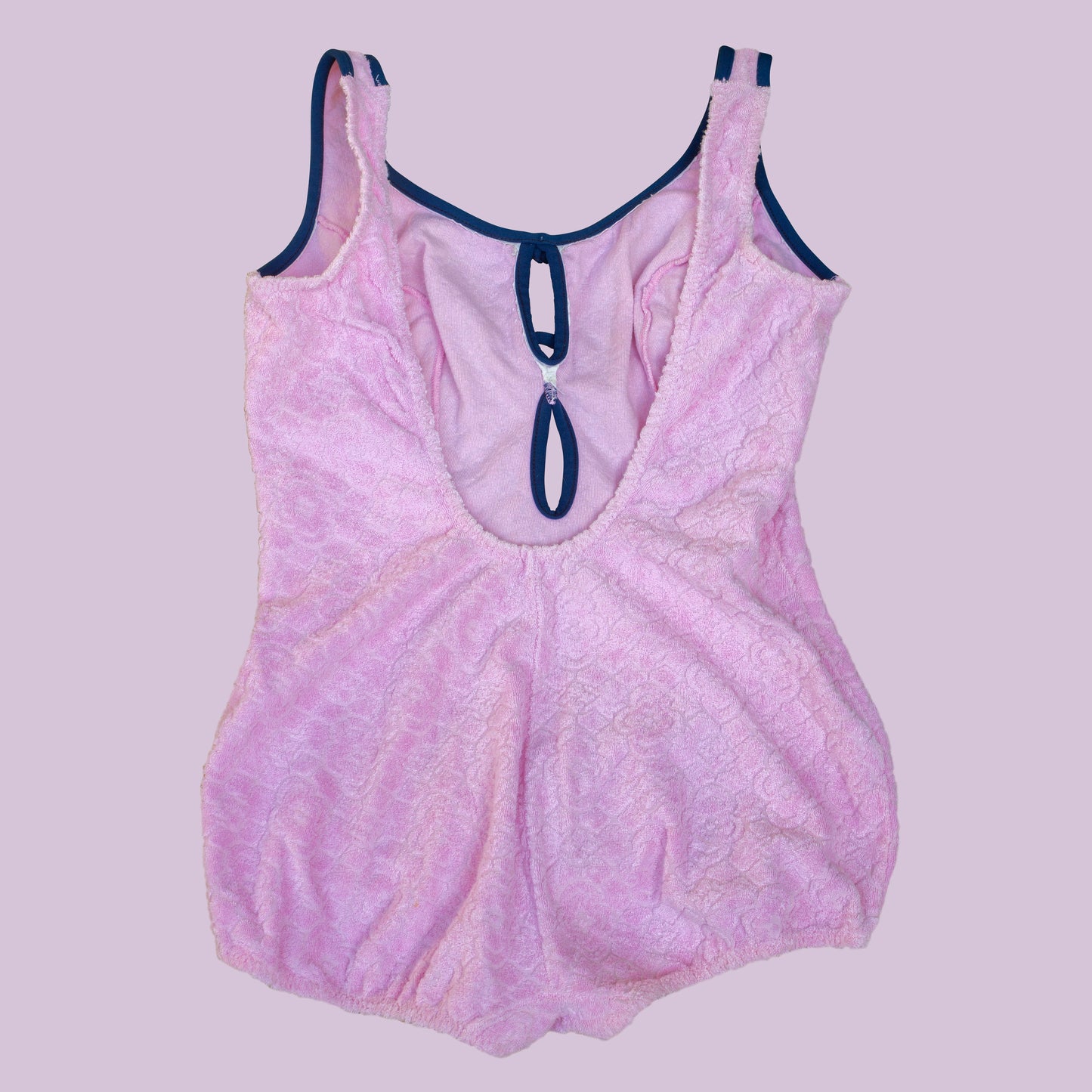 Vintage 1960s Pink Terry Cloth Swimsuit